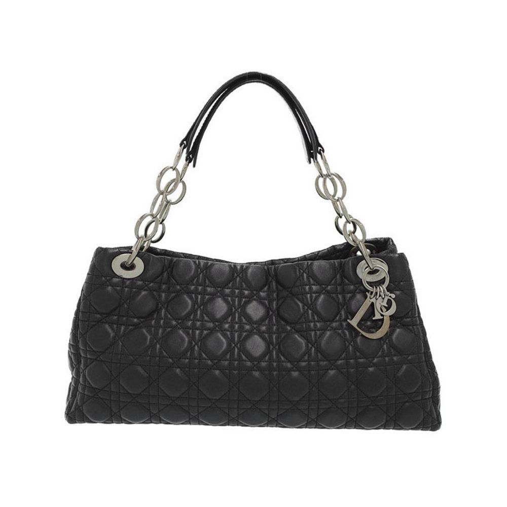 Christian Dior Cannage Shoulder Bag Black
